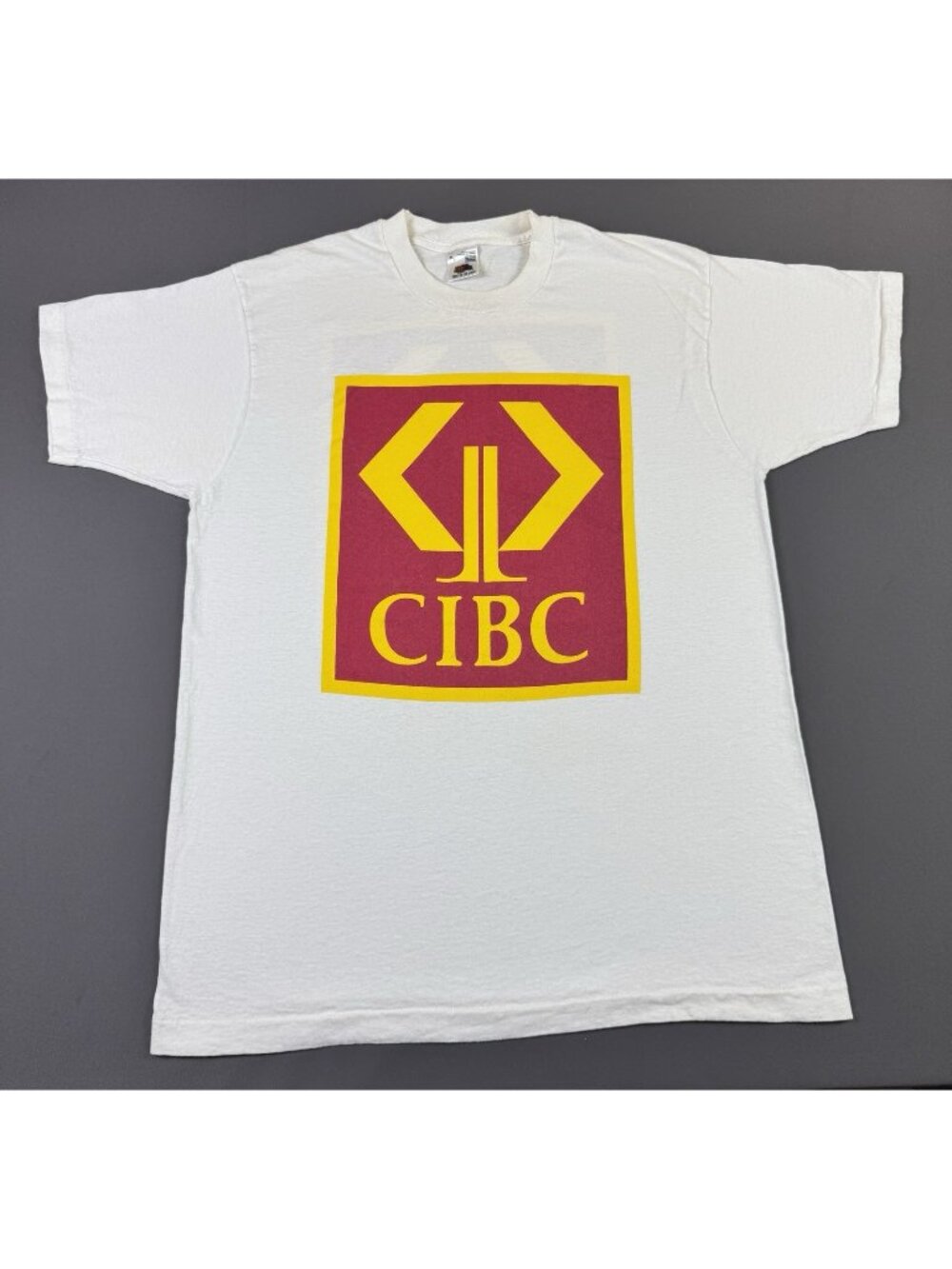 Rare Vintage 90s CIBC Bank Canada Logo Promo White Shirt FOTL XL Shirt Art